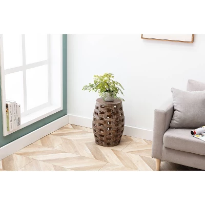 18" Hampton Side Table Weathered - Boraam 11 18" Hampton Side Table Weathered - Boraam - Image 9