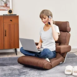 Costway Adjustable Lazy Sofa With Stepless Adjustable Back & 6-position Head/Lumbar/Seat Brown/Gray/Blue -HOMCOM Shop GUEST 1c6a7642 101f 45ab b062 7b8d72f7fe9e