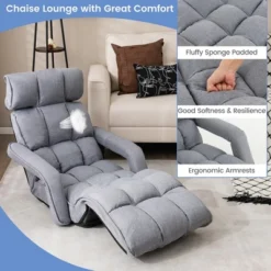 Costway 6-Position Adjustable Floor Chair For Adults Foldable Lazy Sofa For Living Room -HOMCOM Shop GUEST 1cb2b17d 7fa7 480c beee bd7bcf35064b
