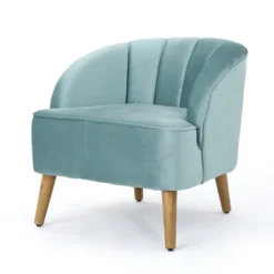 Amaia Modern New Velvet Club Chair - Christopher Knight Home -HOMCOM Shop GUEST 1cdd9acf a778 4053 947b a8c2b8036e7b