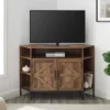 Atticus Modern Farmhouse 2 Door Corner TV Stand For TVs Up To 55" Rustic Oak - Saracina Home -HOMCOM Shop GUEST 1ed4764f 782b 4a4b 8b55 c55c056b5341