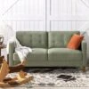 74" Lauren Sofa Pearl Green - Zinus