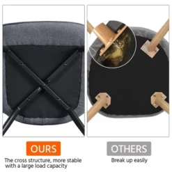 Yaheetech Fabric Upholstered Accent Chair Armchair For Living Room -HOMCOM Shop GUEST 1f7d605e acb4 43a5 9736 41a32a722b1d