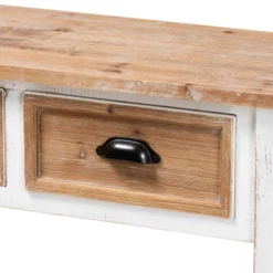 Benedict Two-Tone Wood 3 Drawer Console Table White/Oak - Baxton Studio 12 Benedict Two-Tone Wood 3 Drawer Console Table White/Oak - Baxton Studio -HOMCOM Shop GUEST 1f9cc00f 56c6 487c 95b9 2537513e9a4d