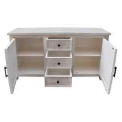 Flora 2 Door 3 Drawer Credenza White Wash - Treasure Trove Accents -HOMCOM Shop GUEST 20040781 5b65 43ea 8c0d 89abed4af4aa
