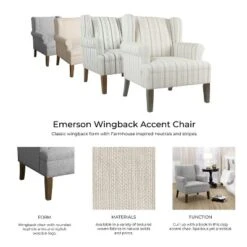 Emerson Rolled Arm Accent Chair - Homepop -HOMCOM Shop GUEST 201762f4 9939 41dc b372 81e0865dcba1