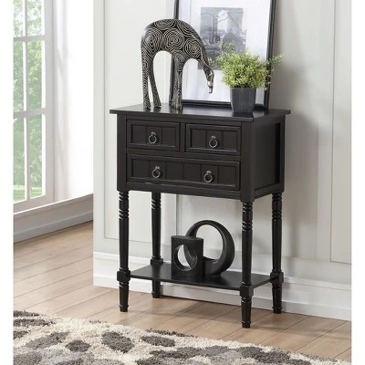 Kendra 3 Drawer Hall Table With Shelf - Breighton Home 3 Kendra 3 Drawer Hall Table With Shelf - Breighton Home