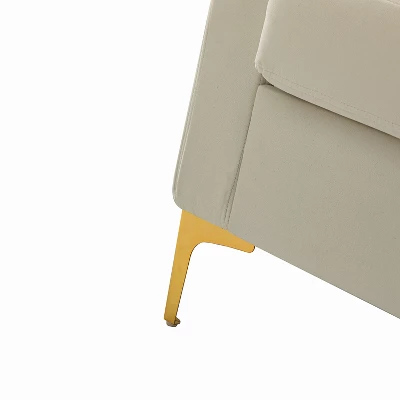 Iapygia Contemporary Tufted Wooden Upholstered Club Chair With Metal Legs For Bedroom And Living Room Club Chair | ARTFUL LIVING DESIGN 10 Iapygia Contemporary Tufted Wooden Upholstered Club Chair With Metal Legs For Bedroom And Living Room Club Chair | ARTFUL LIVING DESIGN - Image 8