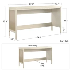 Latta Console Table With Faux Rattan Ivory Oak - Room & Joy -HOMCOM Shop GUEST 2201ce73 17f8 4b24 910f 593aa9984b6d