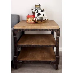 Industrial 3 Tier Side Table Brown - Olivia & May 22 Industrial 3 Tier Side Table Brown - Olivia & May -HOMCOM Shop GUEST 222bf60e 99b7 4b43 87bc 57421e52440a