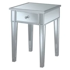 Gold Coast Mirrored End Table With Drawer - Breighton Home -HOMCOM Shop GUEST 226aeba9 82ee 4d11 b367 c396e0161d6d