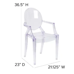 Flash Furniture Ghost Chair With Arms In Transparent Crystal -HOMCOM Shop GUEST 22d69344 6029 437f a6b4 bd4f688a48b6