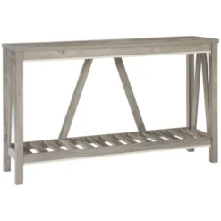HOMCOM Farmhouse Console Table With Storage Shelf, Rustic Sofa Table With Anti-tipper For Living Room Furniture, Bedroom And Entryway -HOMCOM Shop GUEST 24917fcd 4a72 44c7 b713 8c014c55d15d