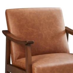 Yaheetech Modern Faux Leather Upholstered Armchair Accent Chair With Solid Wood Legs -HOMCOM Shop GUEST 2500178b d6e0 477d 83b8 173e4b7c7a65