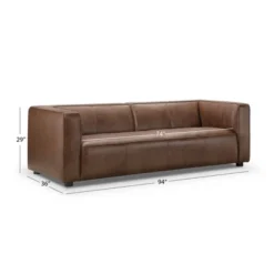 Otto Leather Sofa - Abbyson Living -HOMCOM Shop GUEST 25f83538 4446 4c90 b46b c69a378b8cad
