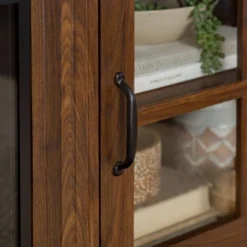 Tasi Transitional Farmhouse Glass Window Pane Door With Electric Fireplace TV Stand For TVs Up To 80" - Saracina Home -HOMCOM Shop GUEST 266745d8 95f0 4abc b2e5 43d1c9c0a3f3