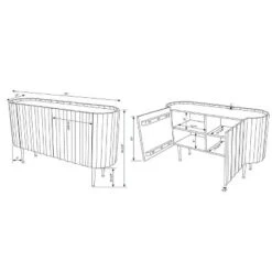 Samaire 2 Door Console - Powell Company -HOMCOM Shop GUEST 26f8f5b1 9028 43ba a6e7 d3a6d764ad70