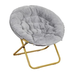 Flash Furniture Gwen 38" Oversize Portable Faux Fur Folding Saucer Moon Chair For Dorm And Bedroom 27 Flash Furniture Gwen 38" Oversize Portable Faux Fur Folding Saucer Moon Chair For Dorm And Bedroom -HOMCOM Shop GUEST 270287df ed29 4905 8fdc b8e4b6a151ac