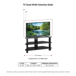 Corner TV Stand For TVs Up To 43" Black - CorLiving -HOMCOM Shop GUEST 2750694b 9aa4 431c b4f9 7236891aa572