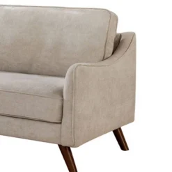 Fabric Upholstered Sofa With Tapered Angled Legs Beige - Benzara -HOMCOM Shop GUEST 277b8936 c82d 43f0 9398 79510f1be3bb