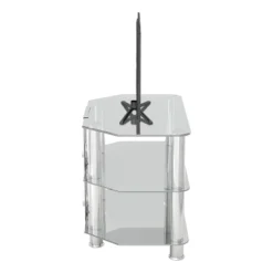 Cable Management TV Stand For TVs Up To 32" Silver/Clear - AVF -HOMCOM Shop GUEST 277c31bb 6253 41ba a3ee 24308d97661a