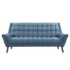Cobra Mid-Century Modern Sofa Blue Linen/Walnut - Armen Living -HOMCOM Shop GUEST 2784a082 1524 46e5 a07f 095bfa7513c2