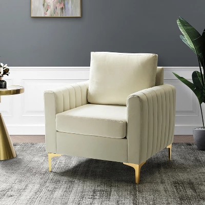 Iapygia Contemporary Tufted Wooden Upholstered Club Chair With Metal Legs For Bedroom And Living Room Club Chair | ARTFUL LIVING DESIGN 3 Iapygia Contemporary Tufted Wooden Upholstered Club Chair With Metal Legs For Bedroom And Living Room Club Chair | ARTFUL LIVING DESIGN