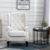 HOMCOM Button-Tufted Accent Chair With High Wingback, Rounded Cushioned Armrests And Thick Padded Seat -HOMCOM Shop GUEST 2833b7d8 333c 4d57 bb27 71b76bc4c0c5