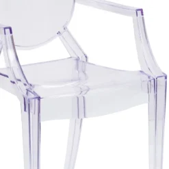 Flash Furniture Ghost Chair With Arms In Transparent Crystal -HOMCOM Shop GUEST 28ec5429 ed65 4576 aa69 3018987e9987