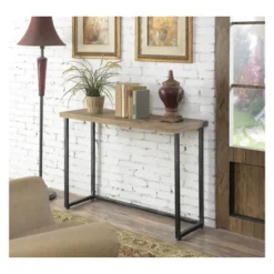 Laredo Parquet Console Table Natural/Black - Breighton Home -HOMCOM Shop GUEST 296bcf49 e391 4391 a5b2 56228d929d50