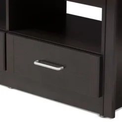 Ryleigh Modern And Contemporary Finished TV Stand For TVs Up To 60" Dark Brown - Baxton Studio -HOMCOM Shop GUEST 29fa687b b511 40fe a732 36a46d8db86e