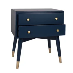 Knox 2 Drawer Side Table With Brass Accents - East At Main -HOMCOM Shop GUEST 2a333094 9634 40a0 ae03 c8a6f2994899
