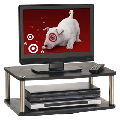 Two-Tier Swivel Riser TV Stand For TVs Up To 20" Black - Breighton Home 6 Two-Tier Swivel Riser TV Stand For TVs Up To 20" Black - Breighton Home - Image 4