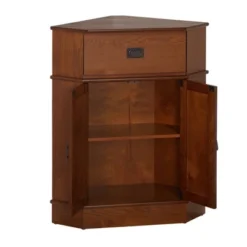 Mission 2 Door 1 Drawer Corner Storage Cabinet Oak - Buylateral -HOMCOM Shop GUEST 2ca5f65a 670d 44ad 9674 8a2c5bcb7a35