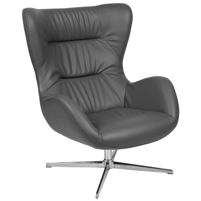 Merrick Lane Ergonomic High-Back Lounge Chair 360° Swivel Accent Chair Side Chair With 4 Star Alloy Base 20 Merrick Lane Ergonomic High-Back Lounge Chair 360° Swivel Accent Chair Side Chair With 4 Star Alloy Base - Image 18