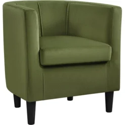 Yaheetech Upholstered Barrel Chair Accent Arm Chair -HOMCOM Shop GUEST 2d54b458 8484 4b44 852e 1376ed207d25