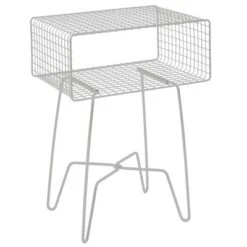 MDesign Modern Farmhouse Home Decor End Table, Wire Grid Storage Shelf -HOMCOM Shop GUEST 2e76c703 7e86 4980 8d00 0908e41ed0d5