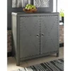 Rock Ridge Medium Accent Cabinet Gunmetal Finish - Signature Design By Ashley
