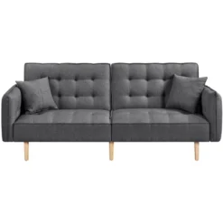 Yaheetech Convertible Sofa Bed Tufted Futon Couch With USB Ports For Living Room -HOMCOM Shop GUEST 2fd0b25a facf 4a8c 93db 370161b6f807