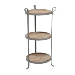 Industrial Metal Round Tiered Table Gray - Olivia & May -HOMCOM Shop GUEST 2fde5217 8c88 4cc0 b390 d8cd9f21d12f