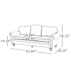 Gracia 81" Transitional Wide Sofa With Removable Cushions And Nailhead Trim For Living Room And Bedroom | ARTFUL LIVING DESIGN 27 Gracia 81" Transitional Wide Sofa With Removable Cushions And Nailhead Trim For Living Room And Bedroom | ARTFUL LIVING DESIGN -HOMCOM Shop GUEST 30f4e379 e143 4260 91bc 46a475b45522