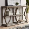Crestview Collection Farmhouse Rustic Chestnut Wood Console Table 64" X 15" With Bookshelf Brown Antique White Wash 3-Tier For Living Room Entryway -HOMCOM Shop GUEST 31d5341d 1bd5 46ee 8a1b 5932db1c76a7