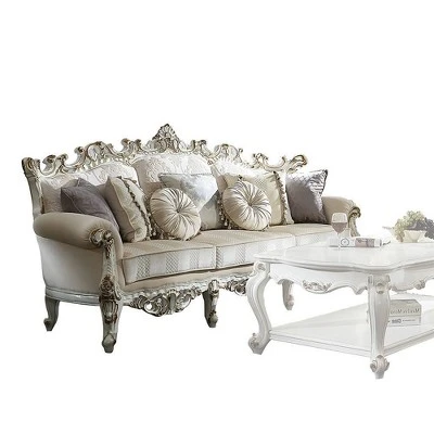 84" Picardy Li Fabric Sofa Antique Pearl - Acme Furniture 4 84" Picardy Li Fabric Sofa Antique Pearl - Acme Furniture - Image 2