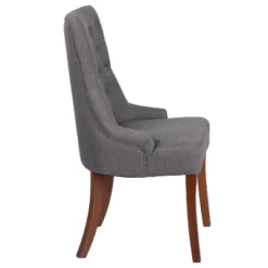 Merrick Lane Lillian Upholstered Tufted Side Accent Chair With Curved Rear Legs -HOMCOM Shop GUEST 33148d05 a135 432f 845a 401dfead43bc