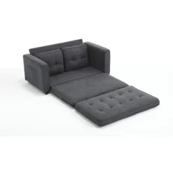 Convertible Folding Futon Sofa Bed, Dark Gray - ModernLuxe -HOMCOM Shop GUEST 333857f0 fe22 41c0 9333 124a0fb49c9c