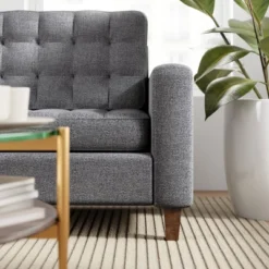 76” Brynn Upholstered Square Arm Sofa With Buttonless Tufting - Brookside Home -HOMCOM Shop GUEST 33536e80 9596 4154 b517 bafaa4fdad76