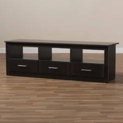Ryleigh Modern And Contemporary Finished TV Stand For TVs Up To 60" Dark Brown - Baxton Studio -HOMCOM Shop GUEST 3372384b d5af 49c6 9349 ee5949984fba
