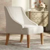 Elm Lane Dixon Ivory Fabric Swoop Arm Chair -HOMCOM Shop GUEST 3398c4b1 4032 4052 9448 ff2aea5e2091