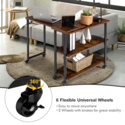 Tangkula Sofa Side Table W/Storage Shelves Mobile End Table Rolling Couch Table Desk For Living Room Bedroom 19 Tangkula Sofa Side Table W/Storage Shelves Mobile End Table Rolling Couch Table Desk For Living Room Bedroom -HOMCOM Shop GUEST 3410e7db ac67 4b36 b76e fb90672fa73f