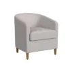 Modern Barrel Accent Chair Neutral Textured Solid - HomePop